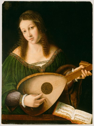 Lady playing lute